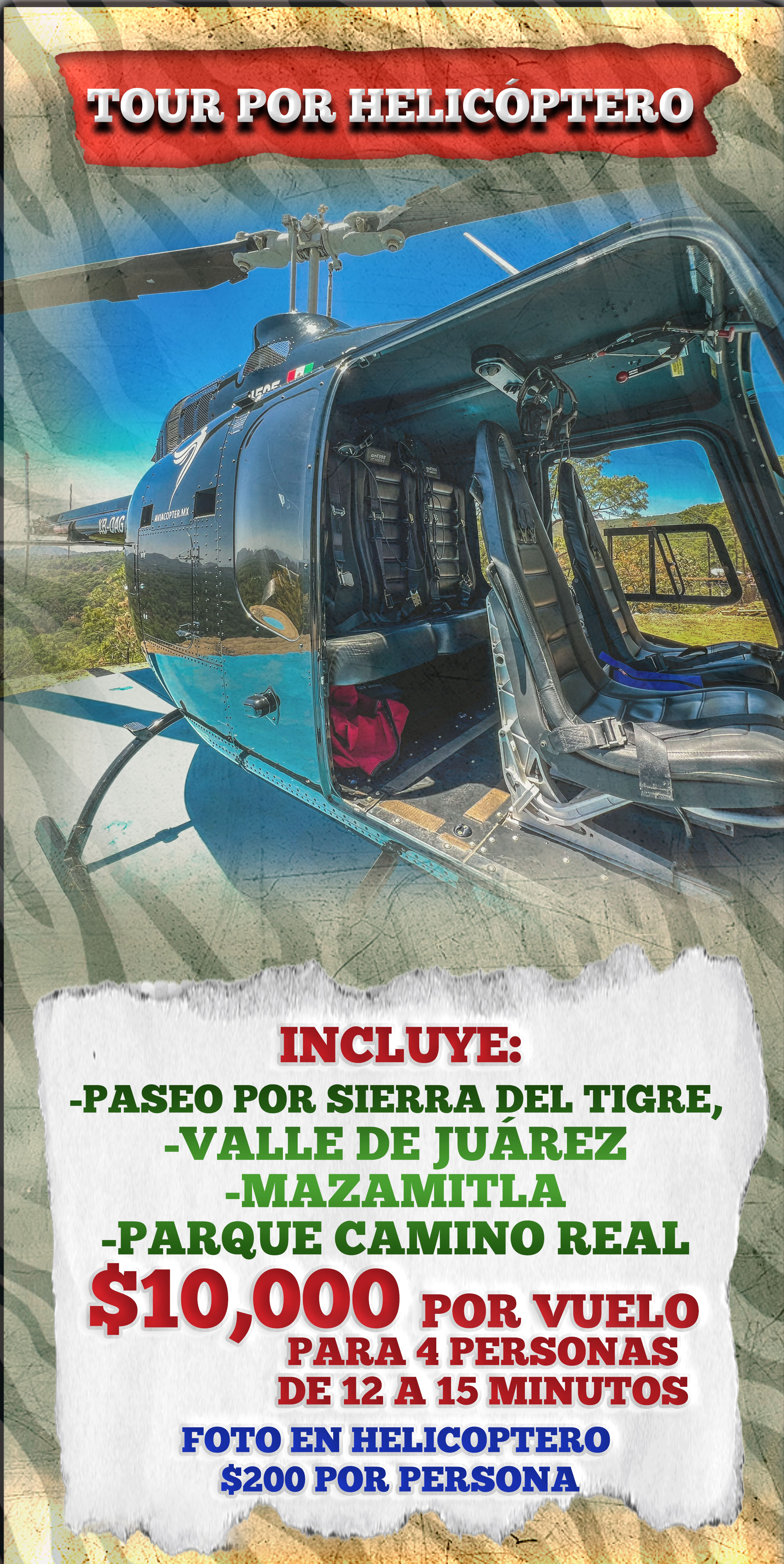 TOUR POR HELICOPTERO